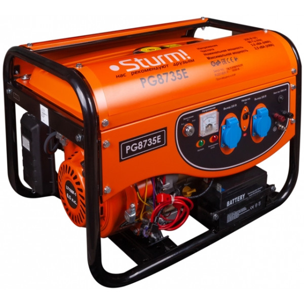 Бензиновий генератор Sturm PG8735E