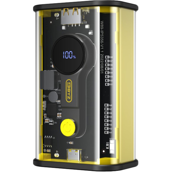 Внешний аккумулятор (Power Bank) BYZ W90 20000mAh Type C PD Yellow (BYZ-W90-Y)