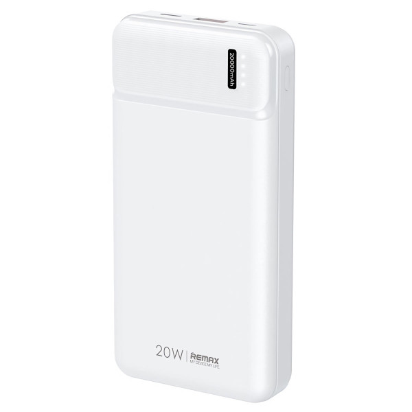 REMAX Pure QC + PD 20W 20000mAh RPP-288 White REMAX Pure QC + PD 20W 20000mAh RPP-288 White