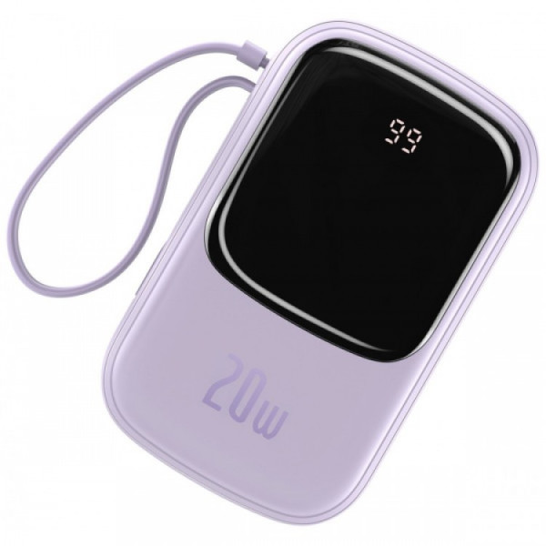 Baseus Qpow Digital Display Quick Charging Power Bank 20W 20000mAh Purple (PPQD-H05)