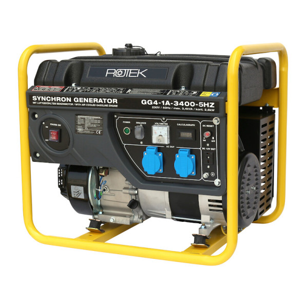 Бензиновий генератор ROTEK GG4-1-3400-5HZ 220V 50Hz (1 фаза) 3,4kW (GEN233)
