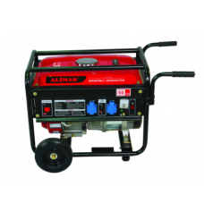 Бензиновий генератор 1 фазний Alimar ALM-B-7500ME Комбінований запуск / 8 kWa