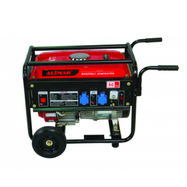 Бензиновий генератор 1 фазний Alimar ALM-B-7500ME Комбінований запуск / 8 kWa