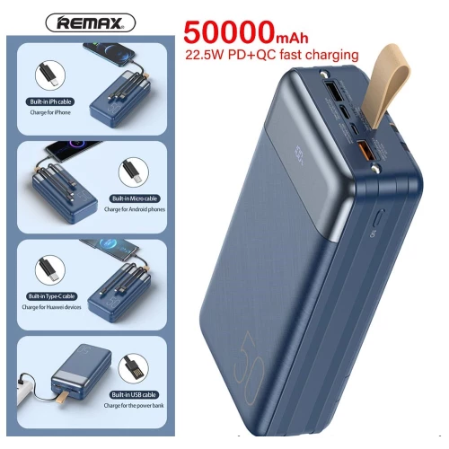 REMAX Hunergy 50000mAh QC 22.5W LED Blue (RPP-200)