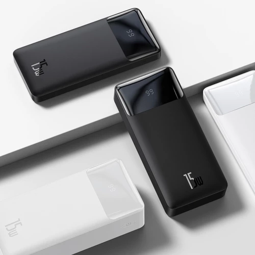 Baseus Bipow Digital Display Powerbank 15W 30000mAh White (PPBD050202)
